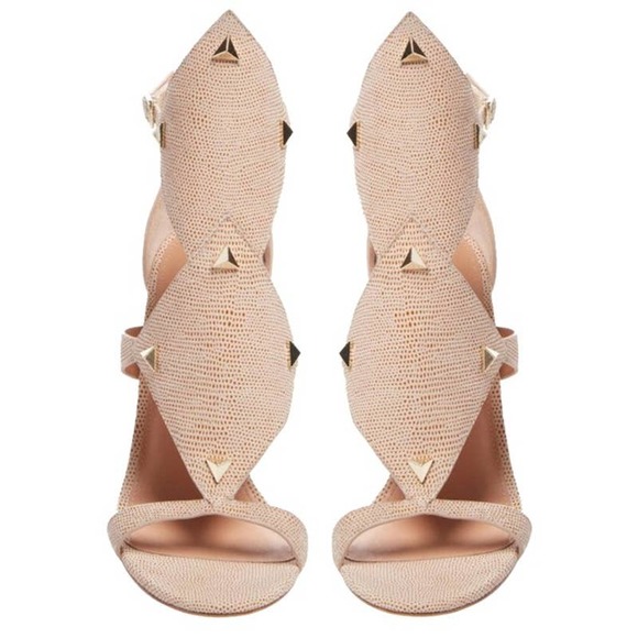 Sigerson Morrison Shoes - Sigerson Morrison Women's Marino Diamond Sandals Size 8 Soft Tan Pink